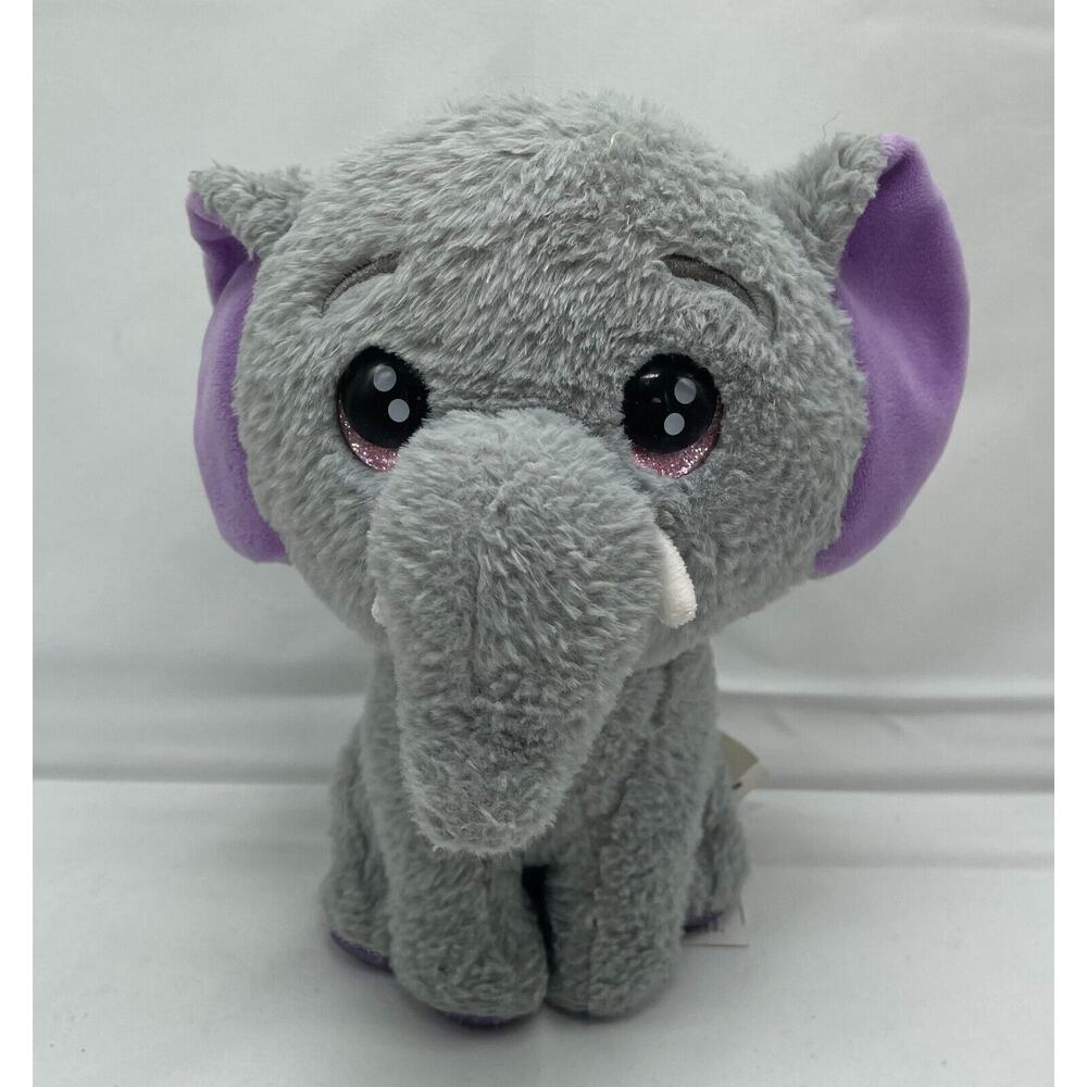 Dusty Li'L Peepers Elephant Russ Plush Stuffed Animal Purple 9" Big eyes